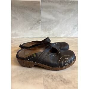 El Naturalista Yggdrasil Mary Jane Clog Womens 37 6.5 Leather Mule Slip On Shoe